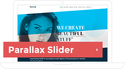 Homepage with Parallax Slider