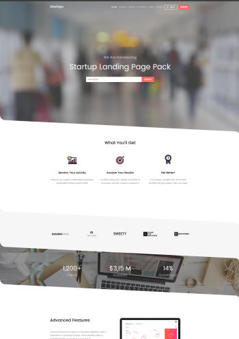 StartUps - Startup Landing Page